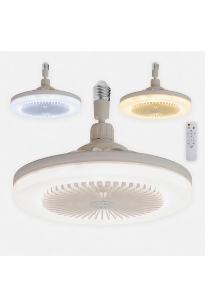 Z Store Ventilator de tavan cu lumină și telecomandă – 30W, 3 viteze, 26 cm