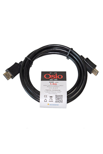 OSIO OSK-1260 Καλώδιο HDMI High Speed 1080p με ethernet 1.5 m