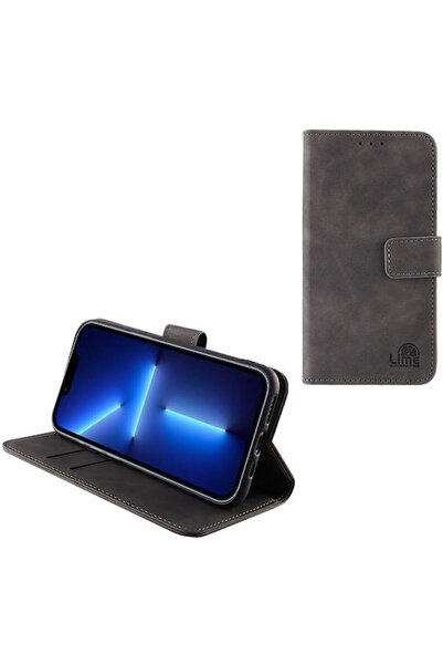 Lime&co Lime Essential Magnet Book Συνθετικό Δέρμα Γκρι (iPhone 13 Pro Max) Κ...