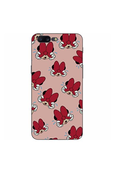OEM Калъф, съвместим с OnePlus 5, силиконов гел TPU, с десен Мини Маус, червен.