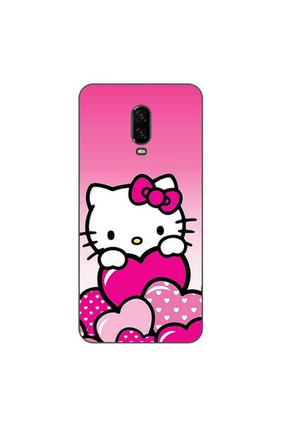 OEM Husa compatibila cu OnePlus 6T Silicon Gel Tpu Model Hello Kitty Pink Hearts