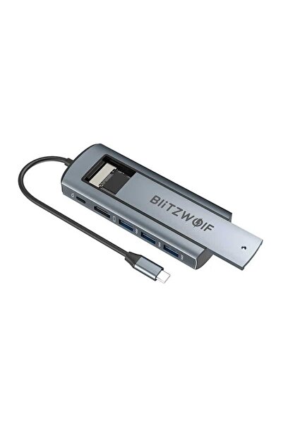 BlitzWolf Docking Station 6in1 HUB BW-Neo TH13 (Ασημί)