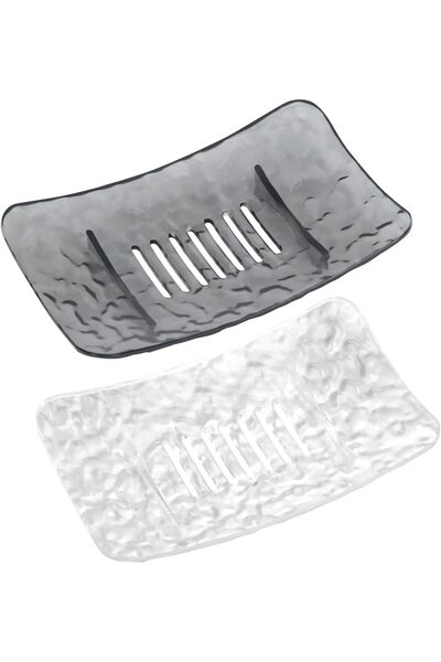 Arabest 2-Piece Plastic Soap Dish,Self-Draining,Easy to Clean,for Shower,Bath...