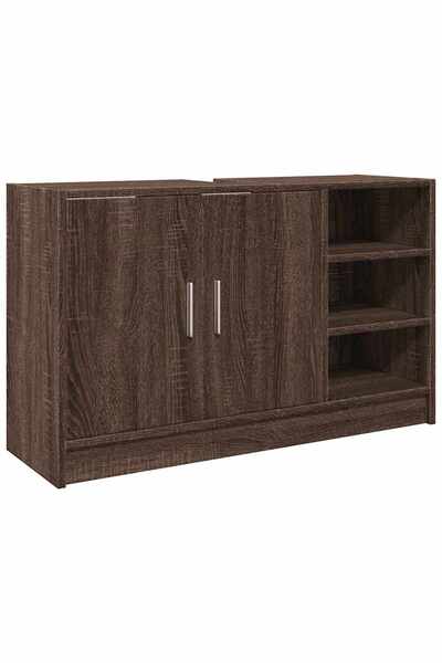 vidaxl Dulap de chiuvetă, stejar maro, 90x29x55 cm, lemn prelucrat