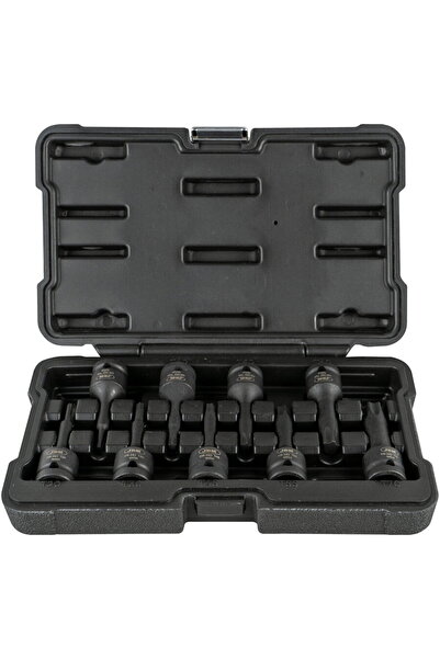 JBM SET OF 8 1/2" LONG TORX IMPACT SOCKETS Dimensions: T25,T30,T40,T45,T50,T5...