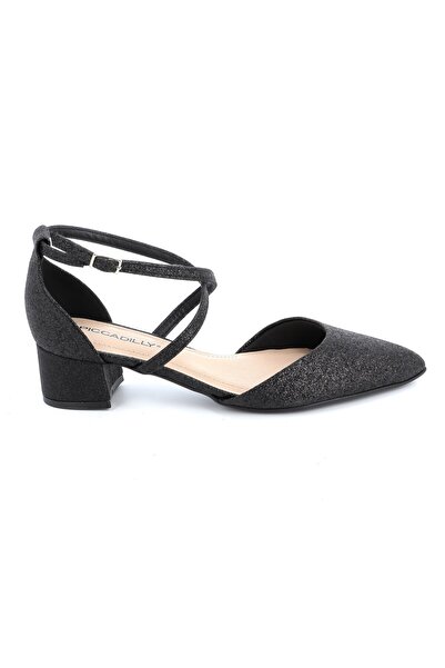 PICCADILLY Γυναικεία Γόβα Χρώματος Μαύρο Glitter 739041-1