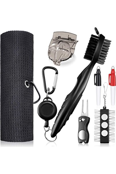 Arabest 7-Piece Golf Accessories Set,Microfiber Waffle Pattern Towel,Club Bru...