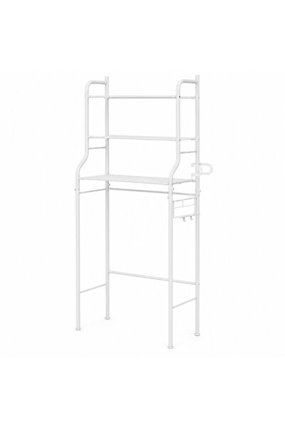 OEM Bathroom organizer shelf over the washing machine, white metal, Laundry Rack