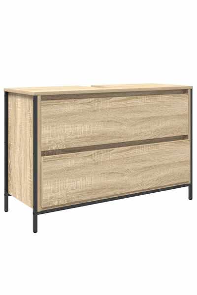 vidaxl Bathroom cabinet with drawers Sonoma oak 90x34.5x60 cm