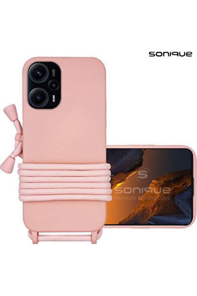 Other Sonique Πίσω Κάλυμμα Σιλικόνης 0.5mm με Λουράκι Ροζ (Poco F5 / Redmi No...