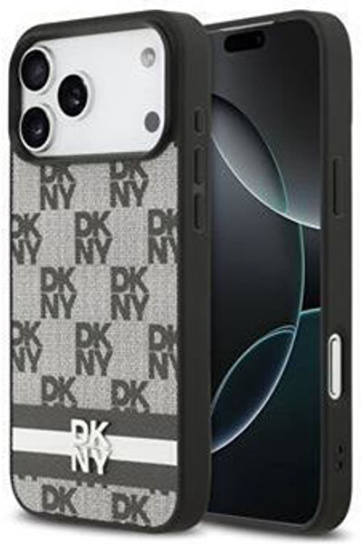 Dkny Καρό Σχέδιο Ριγέ Πίσω Κάλυμμα Μεταλλικό Μαύρο (iPhone 17 Pro Max) Κωδικό...