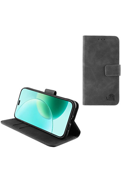 Lime&co Lime Book Συνθετικό Δέρμα / Σιλικόνη Γκρι (HONOR 400 LITE 5G)