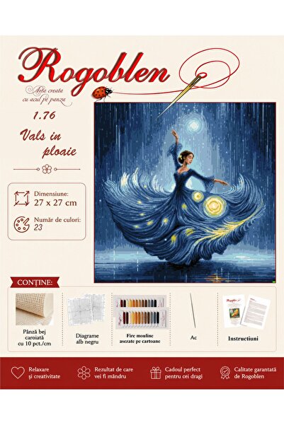 Rogoblen Sewing tapestry Waltz in the Rain - gobelin Top Bottom Set with canv...