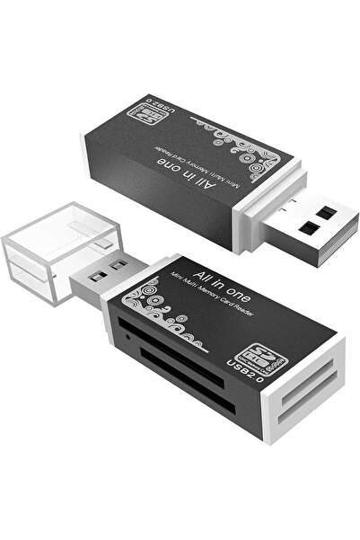 Yıldızan Tamgün Sd Card Reader, 2 Pack Sd Card Reader with 4 Card Slots, Wide...