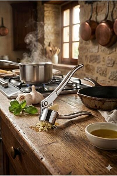 Yıldızan Nzr Beautestore Metal Garlic Crusher, Stainless Steel Durable Practi...