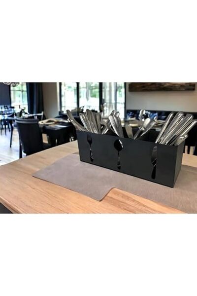Yıldızan Tamgün Home & Industrial Model Fork Spoon Knife Holder Stand Black T...
