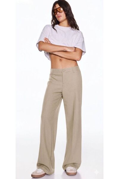 fiabafashion High Waist Tailored Wide Leg Pants