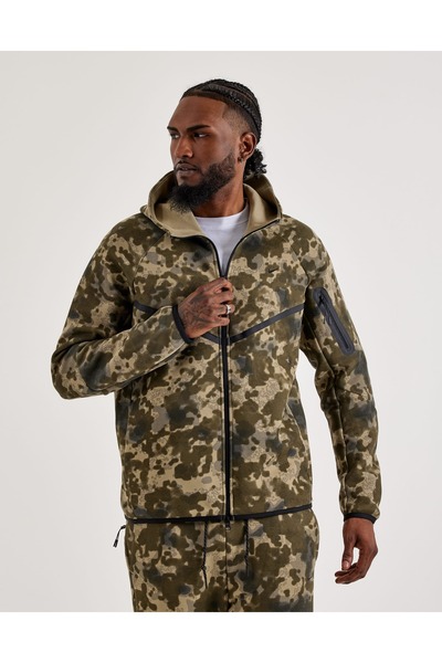 Nike Tech Fleece Windrunner FZ Jacket Camo Erkek Sweatshirt-HV0955-276-Tanem ...