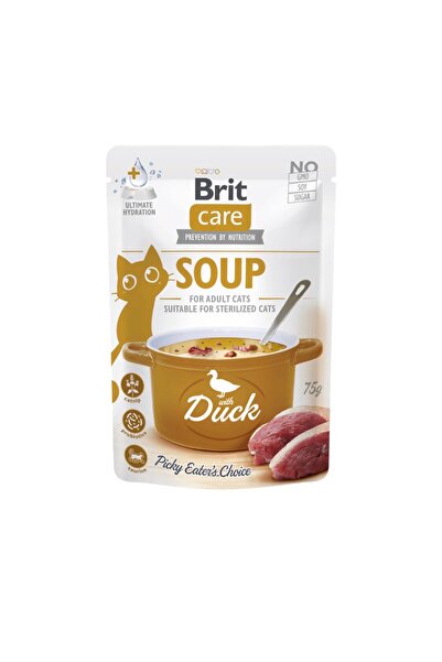 Brit Soup for Adult and Sterilized Cats Pretty Care with Taste of Duck, 75g.