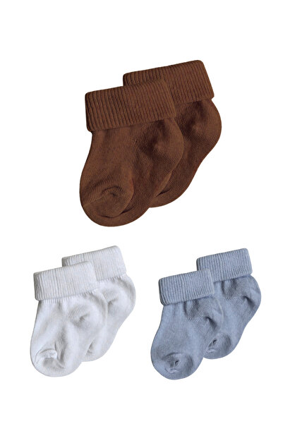 Panfilia 0-6 Months Cotton Baby Socks Set of 3