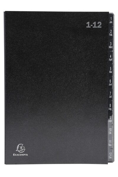 Exacompta Signature Map 1-12 Black