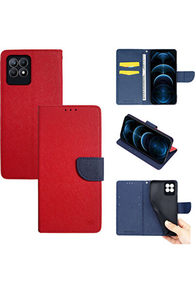 Other Sonique Trend Wallet Synthetic Leather Red / Dark Blue (Realme 8i)