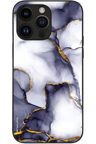 Other Sonique Μαρμάρινη Θήκη για Apple iPhone 14 Pro Max Μωβ Γκρι