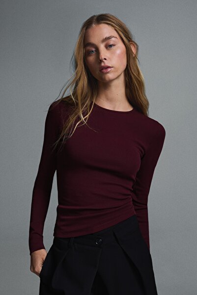 Bershka Uzun kollu bisiklet yaka tişört