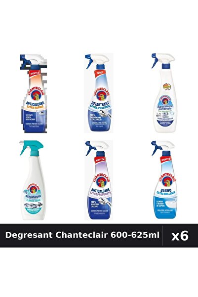 Chanteclair Set 6 Degresant Universal 600-625ml - Anticalcar, Bicarbonat, Par...