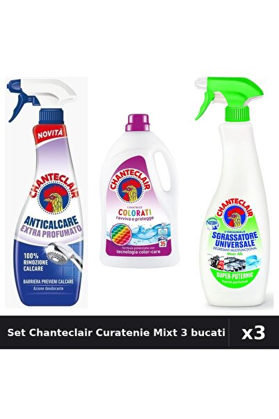 Chanteclair Set 3 Curatenie - Degresant 625ml, Detergent 1575ml, Degresant 600ml