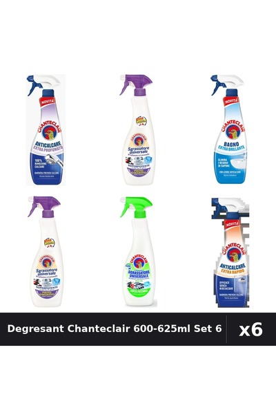 Chanteclair Set 6 Degresant 600-625ml - Lavanda, Lămâie, Mosc Alb, Anticalcar