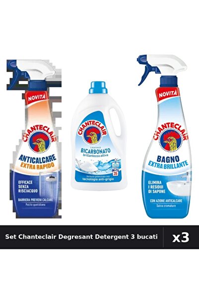 Chanteclair Set 3 Degresant și Detergent 625ml 1575ml - Bicarbonat, Extra Rap...