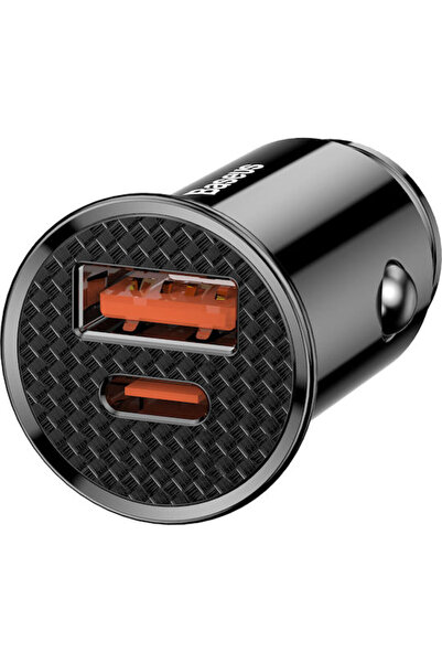 Baseus Φορτιστής Αυτοκινήτου 30W 5A με Θύρες: 1xUSB 1xType-C Μαύρο Χρώμα Κωδι...