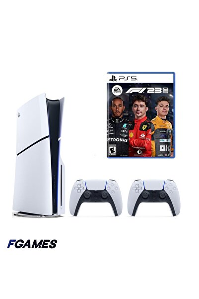 Sony Consola Playstation 5 Slim, Ps5 Ediția cu Disc 1TB + Două Controlere + F...