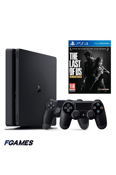 Sony Κονσόλα Playstation 4 Slim Ps4 500gb + Δύο Χειριστήρια + The Last Of Us ...