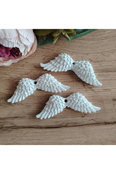 CREATIVITATEPLUS Set 3xFigurina din praf ceramic Aripi de Inger, 9x3.5cm