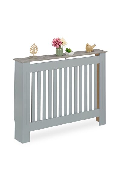 Ayawaska Masca decorativa pentru calorifer cu raft, in aspect lemn, din MDF, ...