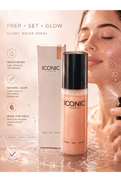 Iconic London Spray de apă strălucitor, Roz 120ml