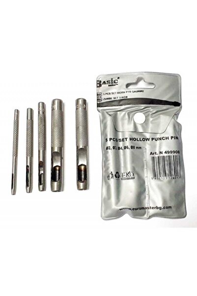 BASIC Set de poansoane pentru găurire 5 poansoane 499908