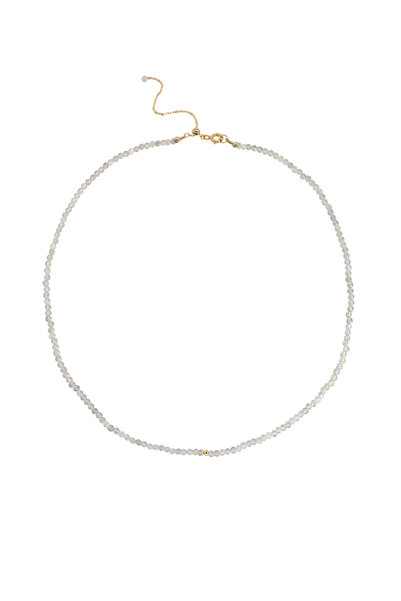 Lisa&Co. Colier Argint Labradorit Argint placat cu rodiu / Labradorit / Gri