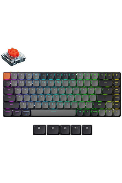 Keychron K3 QMK V3 K3X-B1 Ασύρματο Μηχανικό Πληκτρολόγιο Gaming 75% με κόκκιν...