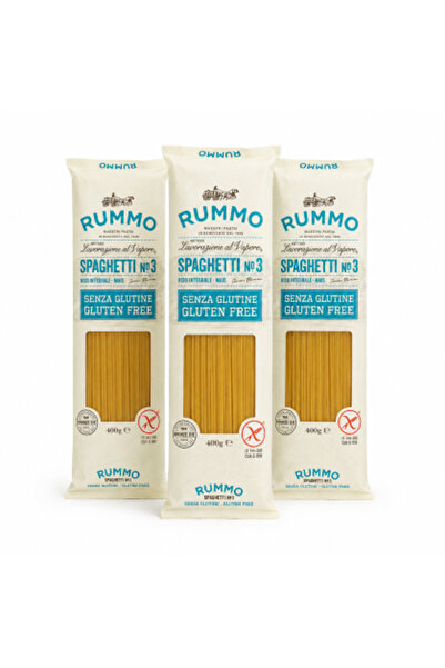 Rummo Set de 3 x Spaghetti Nr. 3, paste fără gluten, 400 g/bucată, din cereal...
