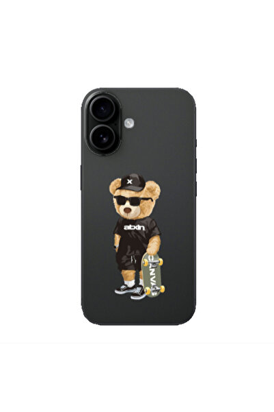 Other Apple Iphone 16 plus Bear with glasses Transparent Silicone TPU Θήκη