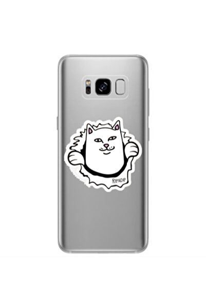 Other Samsung S8 Plus White cat Transparent Silicone TPU Θήκη