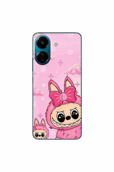 OEM Husa compatibila cu Xiaomi Redmi 13C 4G Silicon Gel Tpu Model Labubu Pink...