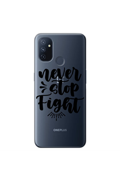 Other Oneplus Nord 100 Never stop fight Transparent Silicone TPU Θήκη