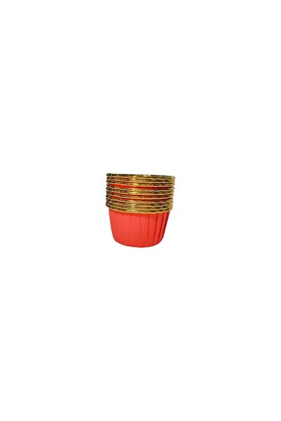 OEM Set de 10 forme de hârtie pentru brioșe, 6x4 cm, Roșu