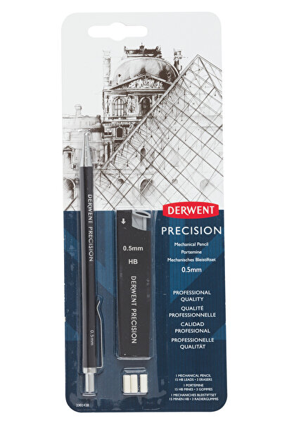 Derwent Creion mecanic profesional HB 0,5 mm cu radieră și rezerve incluse