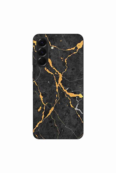 OEM Husa compatibila cu Samsung Galaxy A56 Silicon Gel Tpu Model Noir Gold Ma...