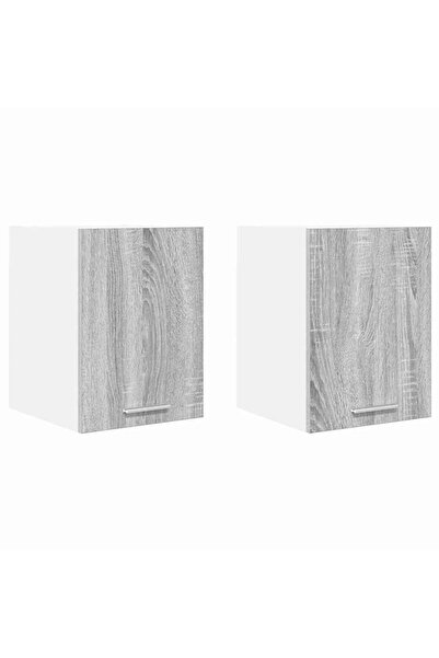 vidaxl Wall cabinet with 2 doors Sonoma Grey and White 30 x 31 x 40 cm